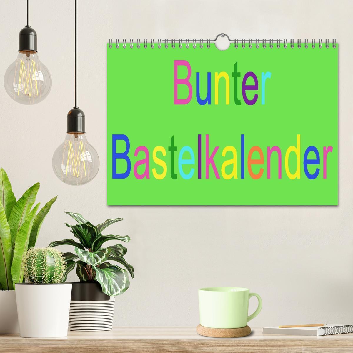 Bild: 9783435552665 | Bunter Bastelkalender (Wandkalender 2025 DIN A4 quer), CALVENDO...