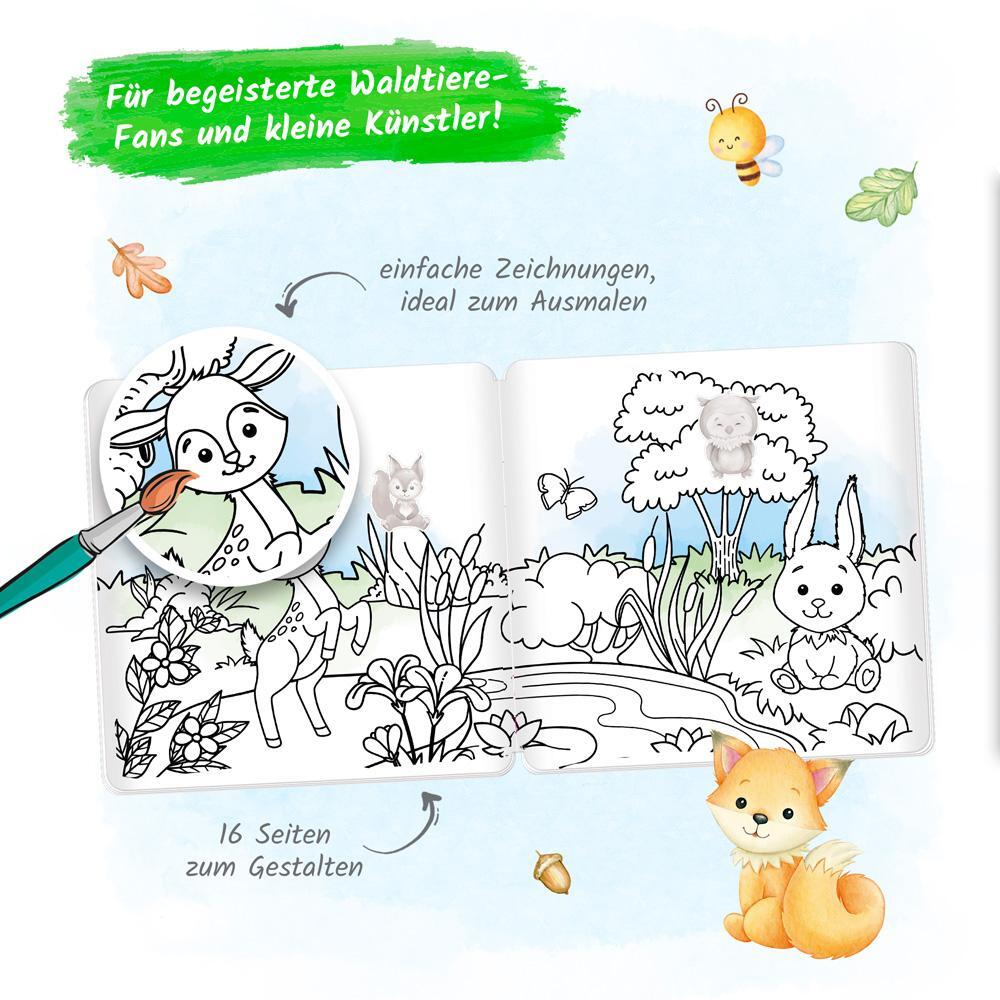 Bild: 9783965528956 | Trötsch Malbuch Stickermalbuch Waldfreunde | Stickermalbuch Malbuch