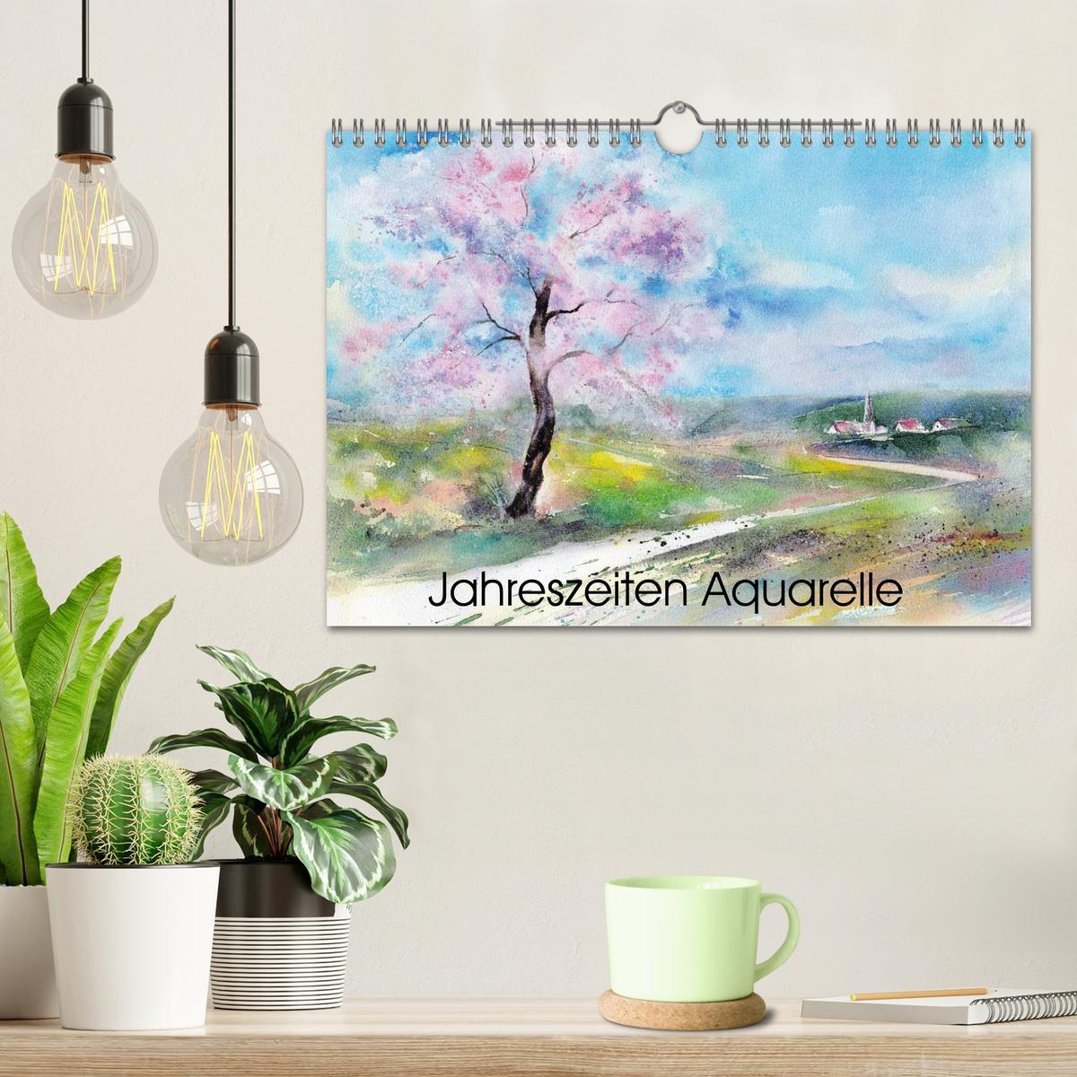 Bild: 9783435624676 | Jahreszeiten Aquarelle (Wandkalender 2025 DIN A4 quer), CALVENDO...