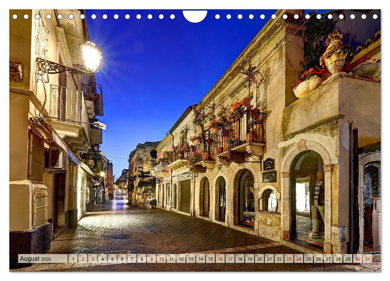 Bild: 9783435278039 | Taormina zur blauen Stunde (Wandkalender 2025 DIN A4 quer),...