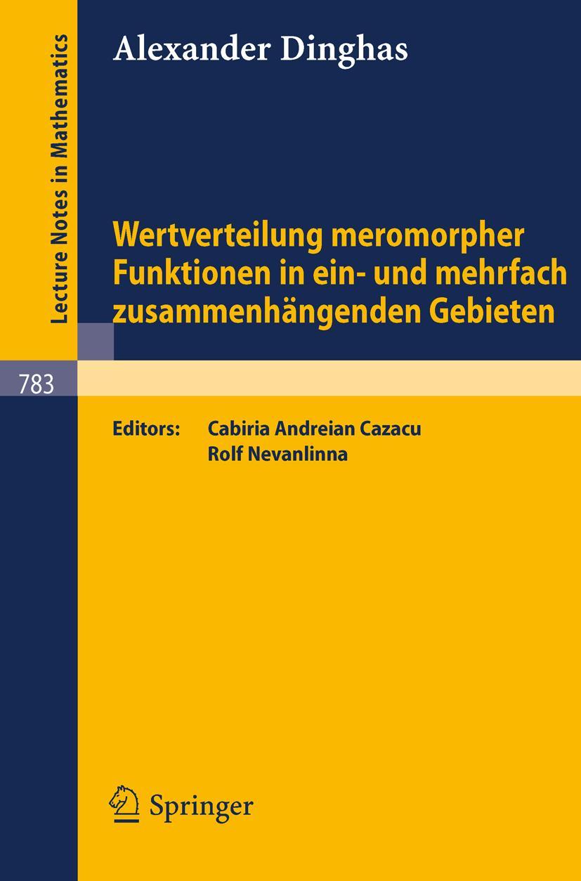 Cover: 9783540097594 | Wertverteilung meromorpher Funktionen in ein- und mehrfach...