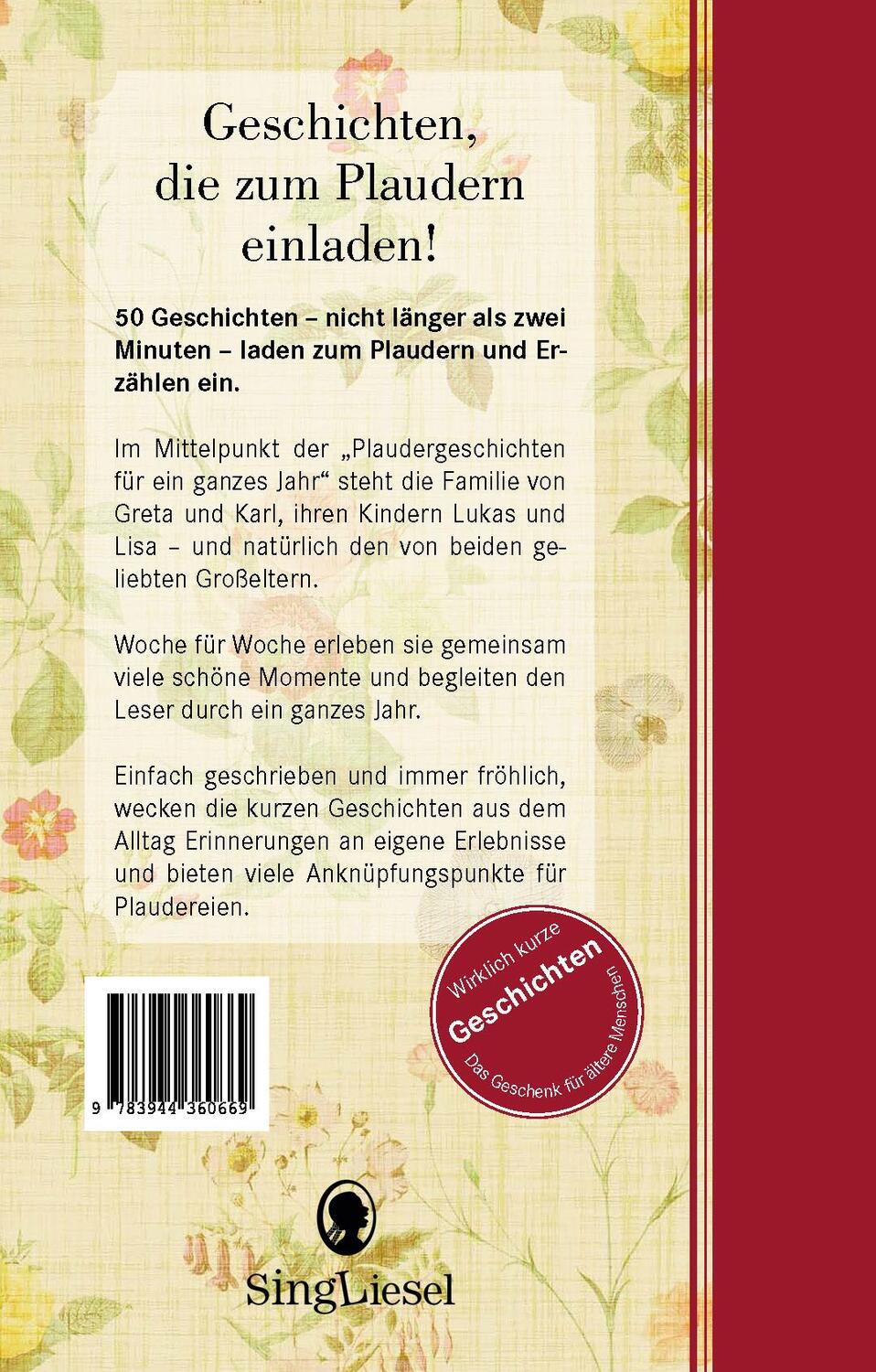 Bild: 9783944360669 | Die Sonne im Herzen | Plaudergeschichten für ein ganzes Jahr | Röser