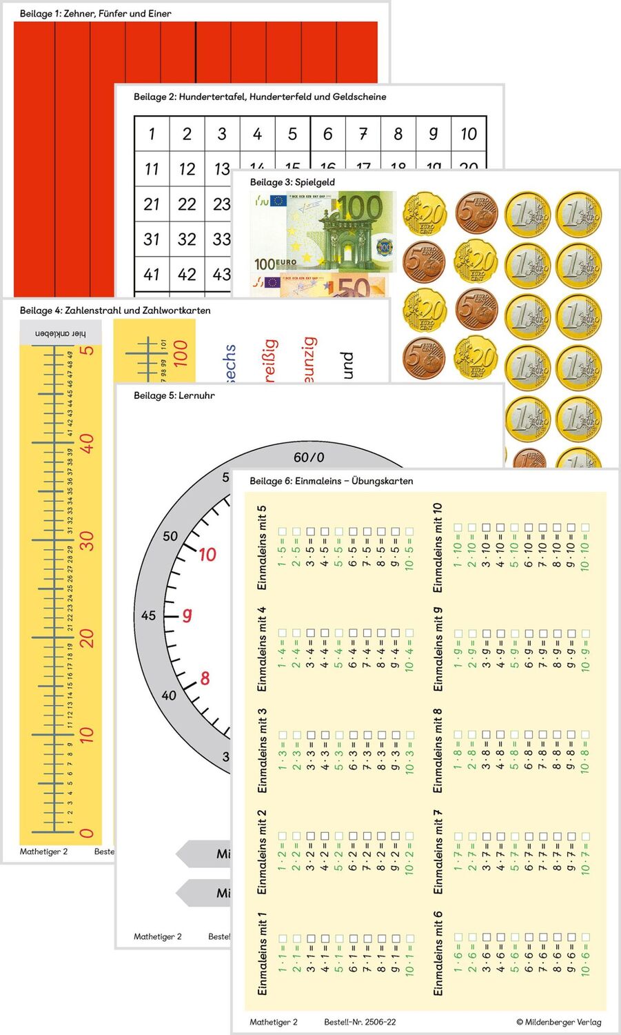 Cover: 9783619256228 | Mathetiger 2 - Arbeitsbeilagen · Neubearbeitung | Laubis (u. a.)