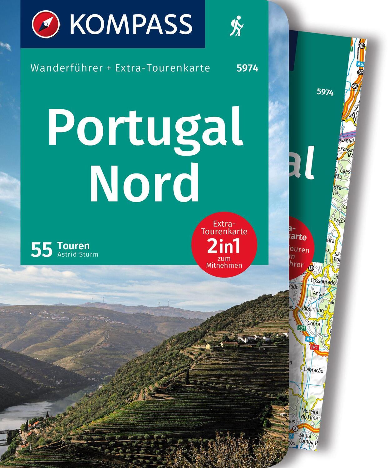 Cover: 9783991214809 | KOMPASS Wanderführer Portugal Nord, 55 Touren mit Extra-Tourenkarte