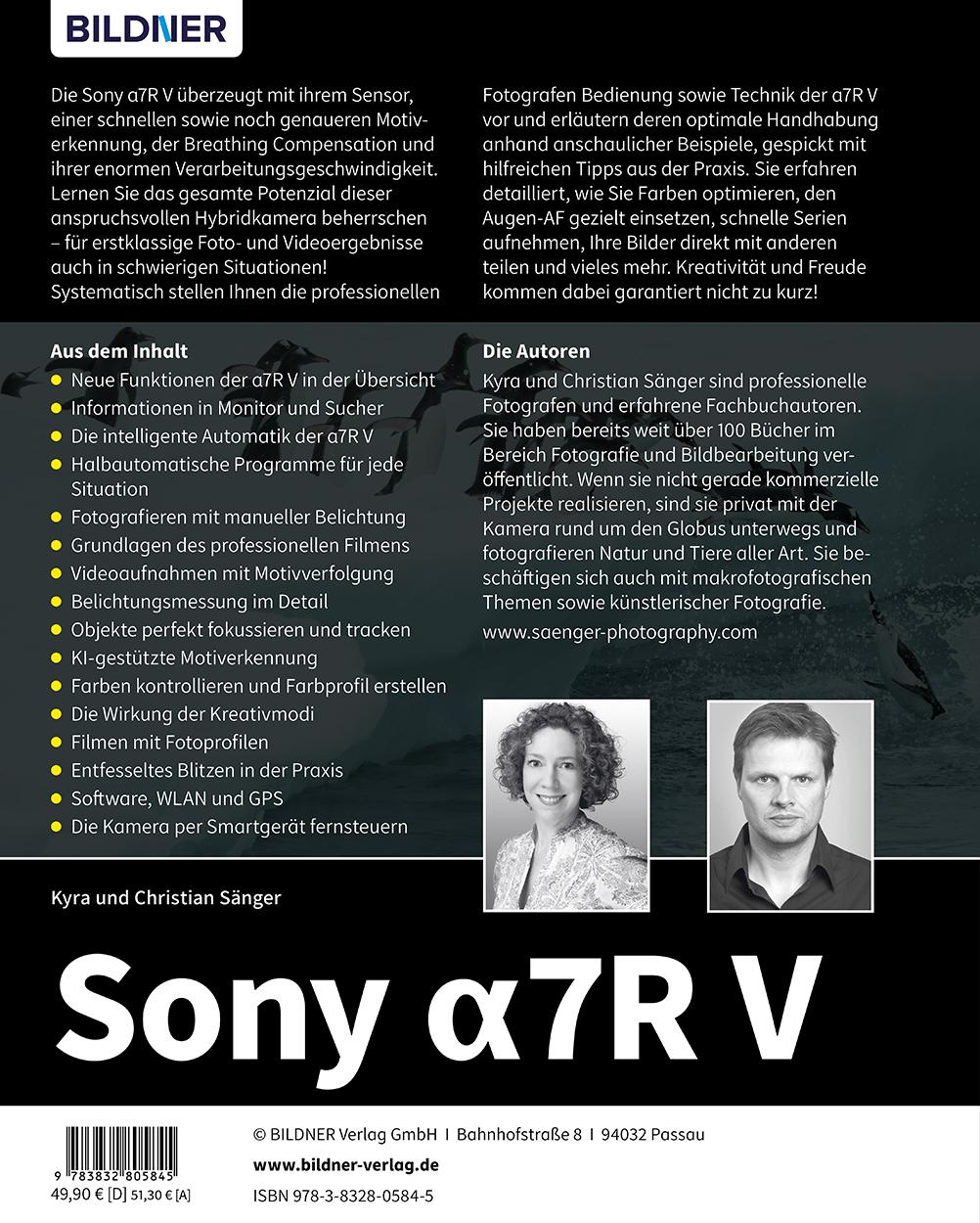 Rückseite: 9783832805845 | Sony A7R V | Christian Sänger (u. a.) | Buch | 392 S. | Deutsch | 2023