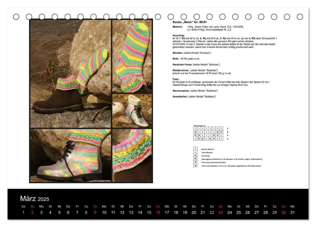 Bild: 9783435658862 | Sockenkalender Bootsocks 2025 (Tischkalender 2025 DIN A5 quer),...