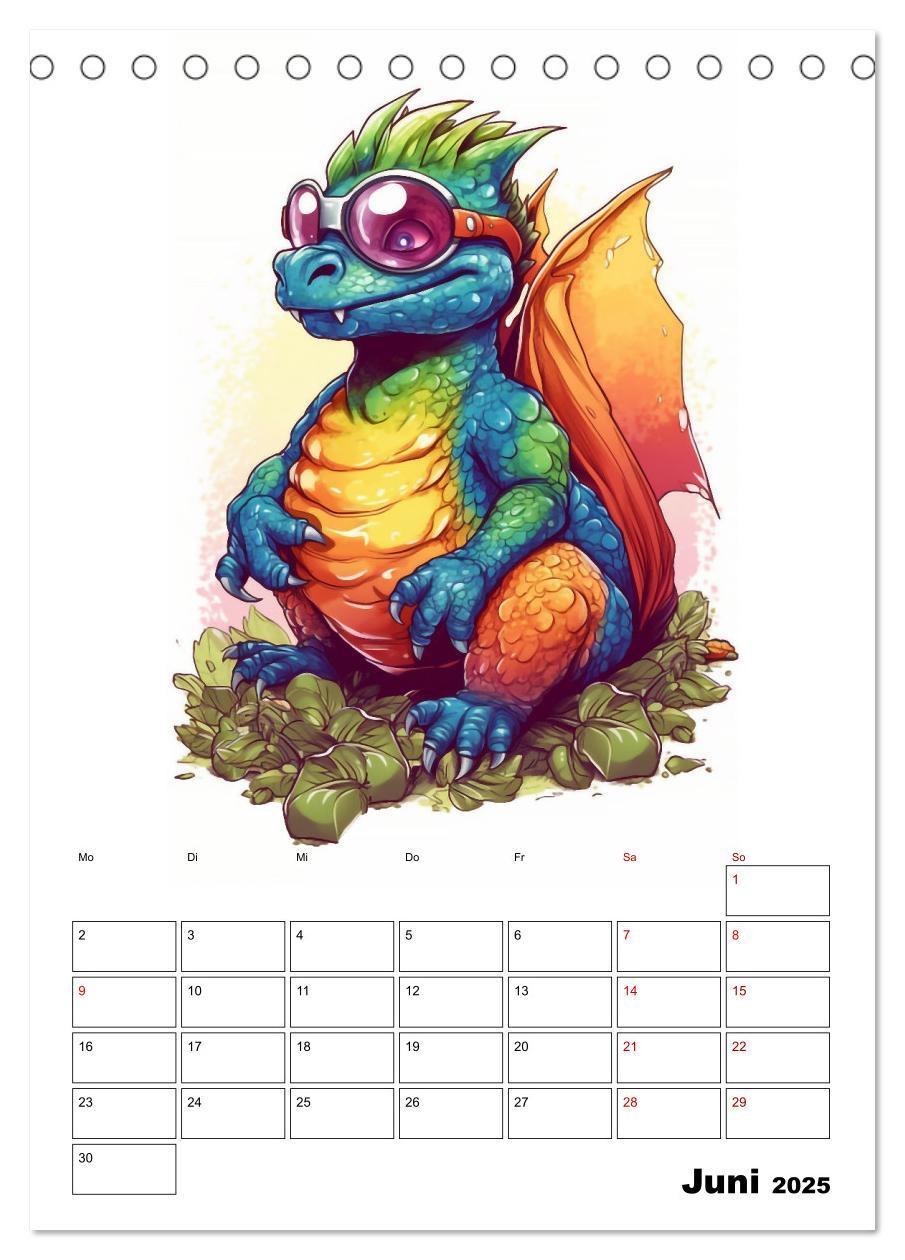 Bild: 9783435873708 | Niedliche Drachen (Tischkalender 2025 DIN A5 hoch), CALVENDO...