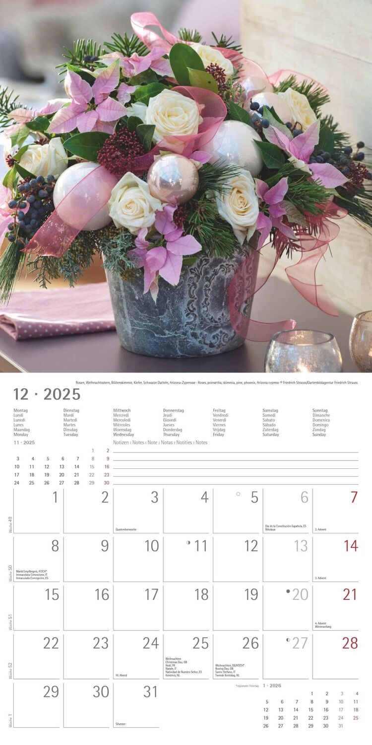 Bild: 4251732340612 | Blumen 2025 - Broschürenkalender 30x30 cm (30x60 geöffnet) -...