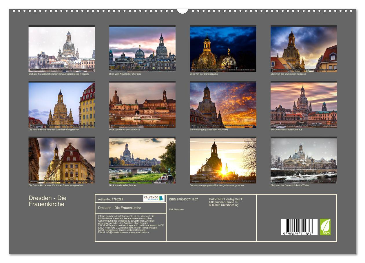 Bild: 9783435711857 | Dresden - Die Frauenkirche (hochwertiger Premium Wandkalender 2025...