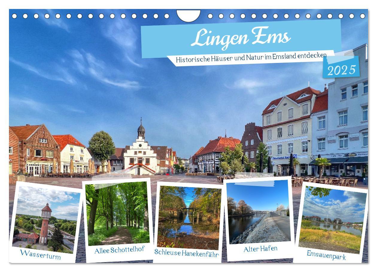 Cover: 9783383848179 | Lingen Ems (Wandkalender 2025 DIN A4 quer), CALVENDO Monatskalender