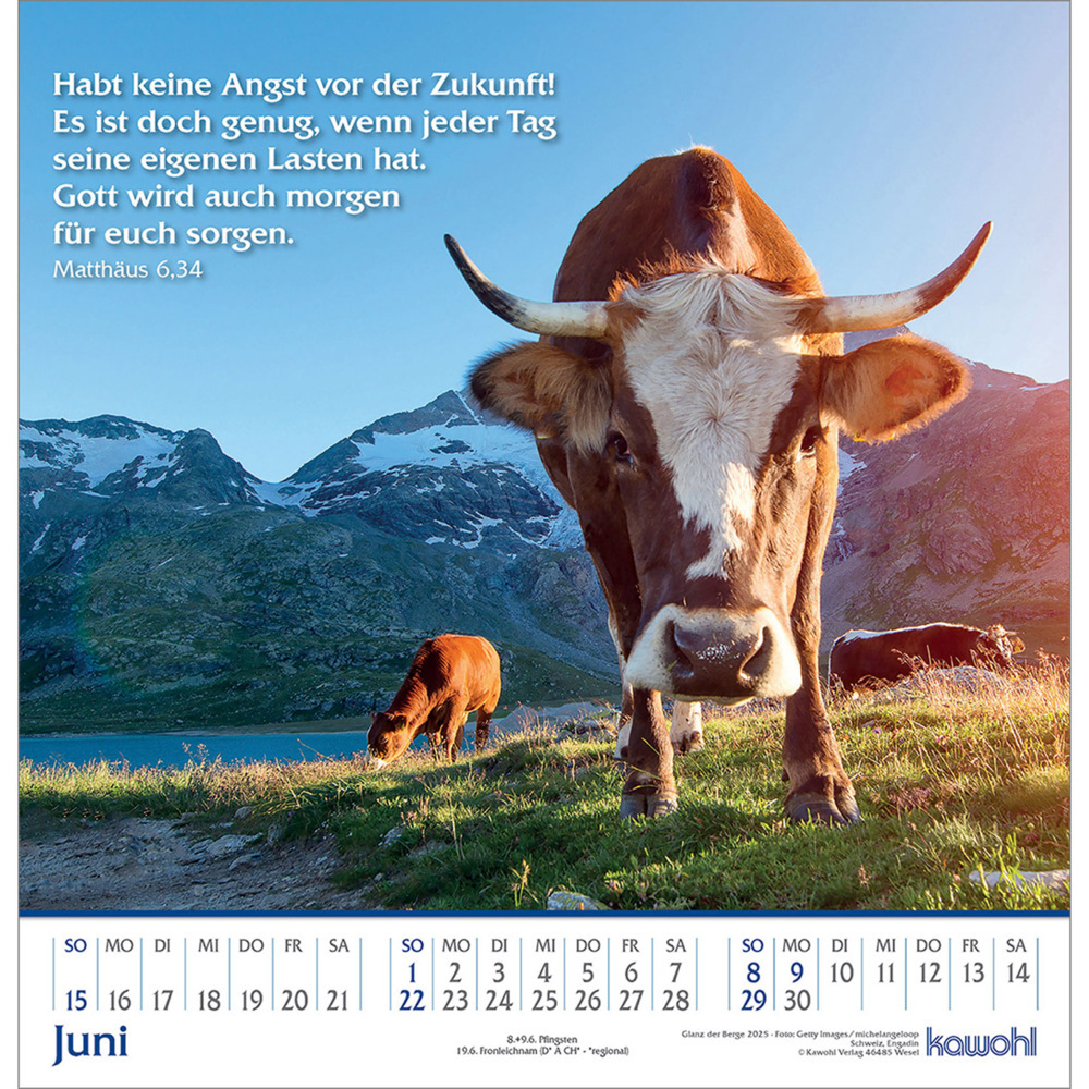 Bild: 9783754829059 | Glanz der Berge 2025 | Wandkalender mit Bergbildern und Bibelworten