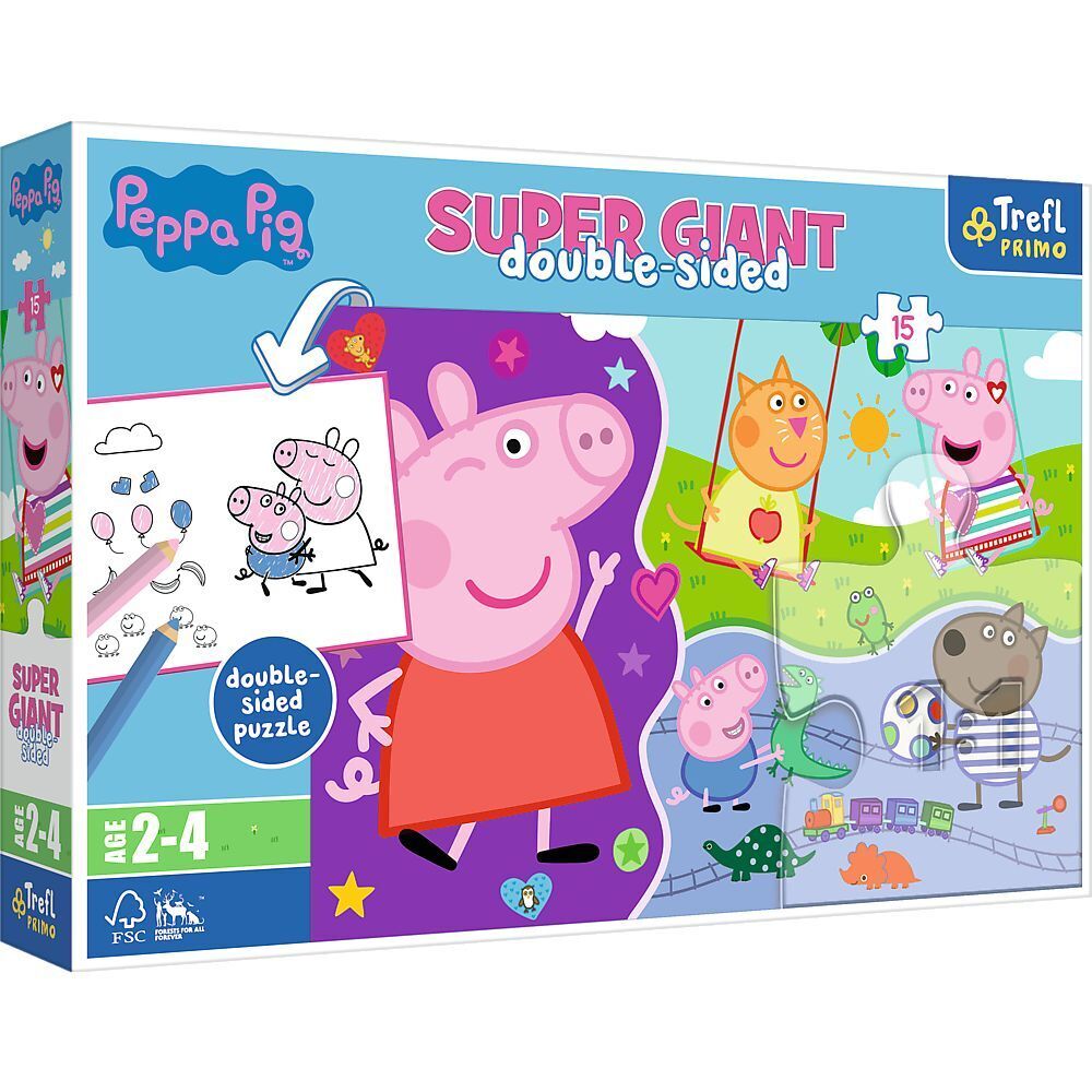 Cover: 5900511420036 | Primo GIANT Puzzle 15 Teile + Malvorlage Peppa Pig | Spiel | Kartonage