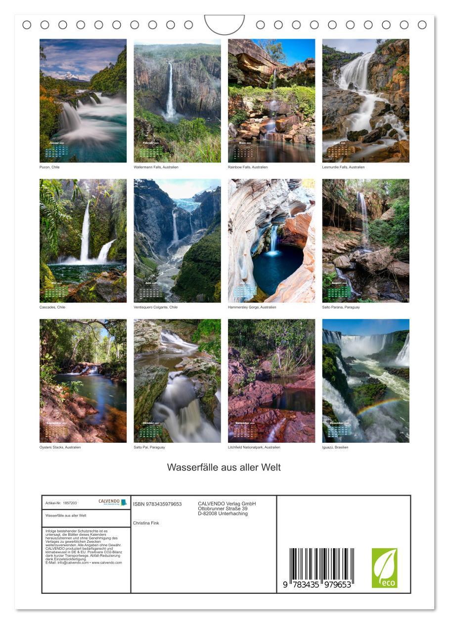 Bild: 9783435979653 | Wasserfälle aus aller Welt (Wandkalender 2025 DIN A4 hoch),...