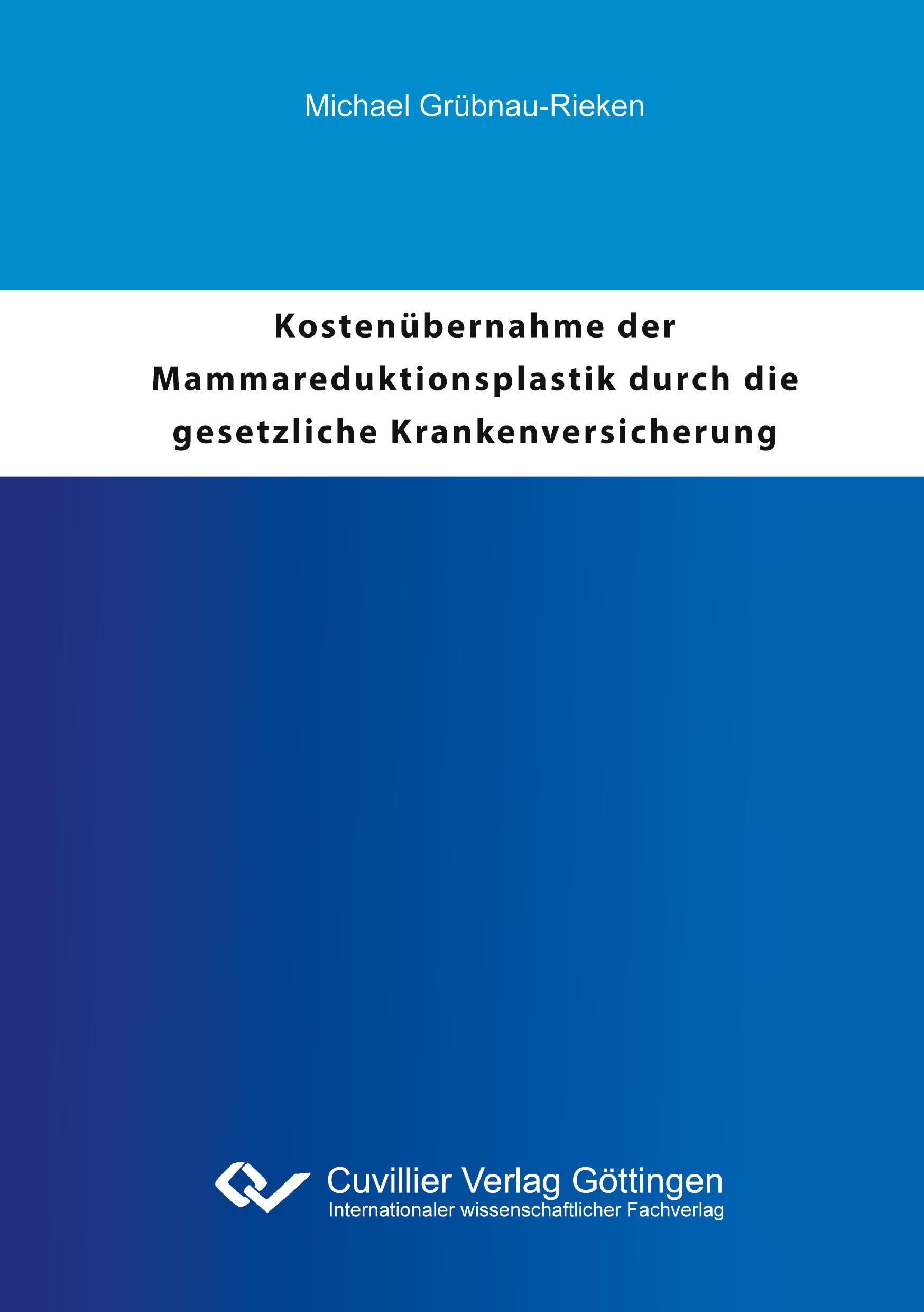 Cover: 9783736974852 | Kostenübernahme der Mammareduktionsplastik durch die gesetzliche...