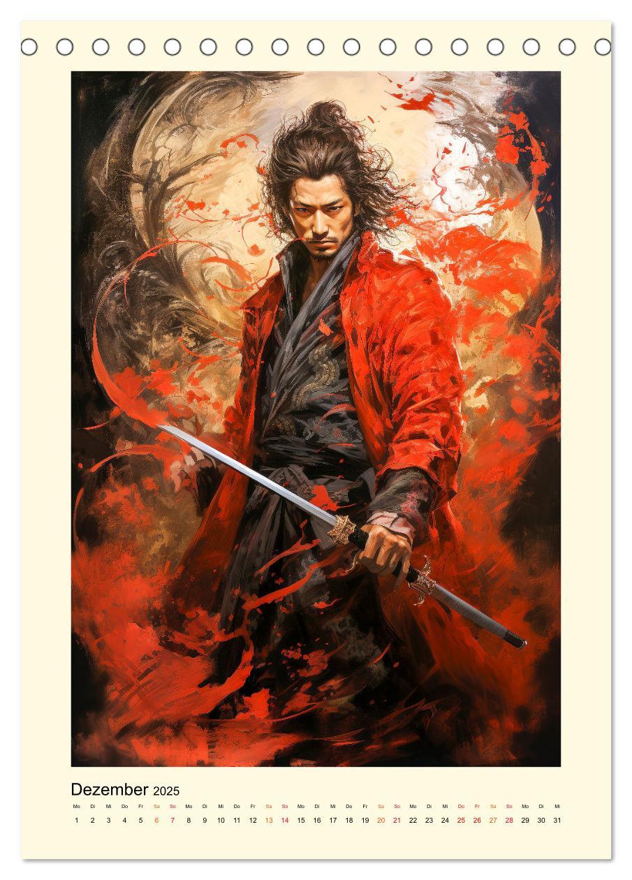 Bild: 9783435845910 | Samurai Helden (Tischkalender 2025 DIN A5 hoch), CALVENDO...