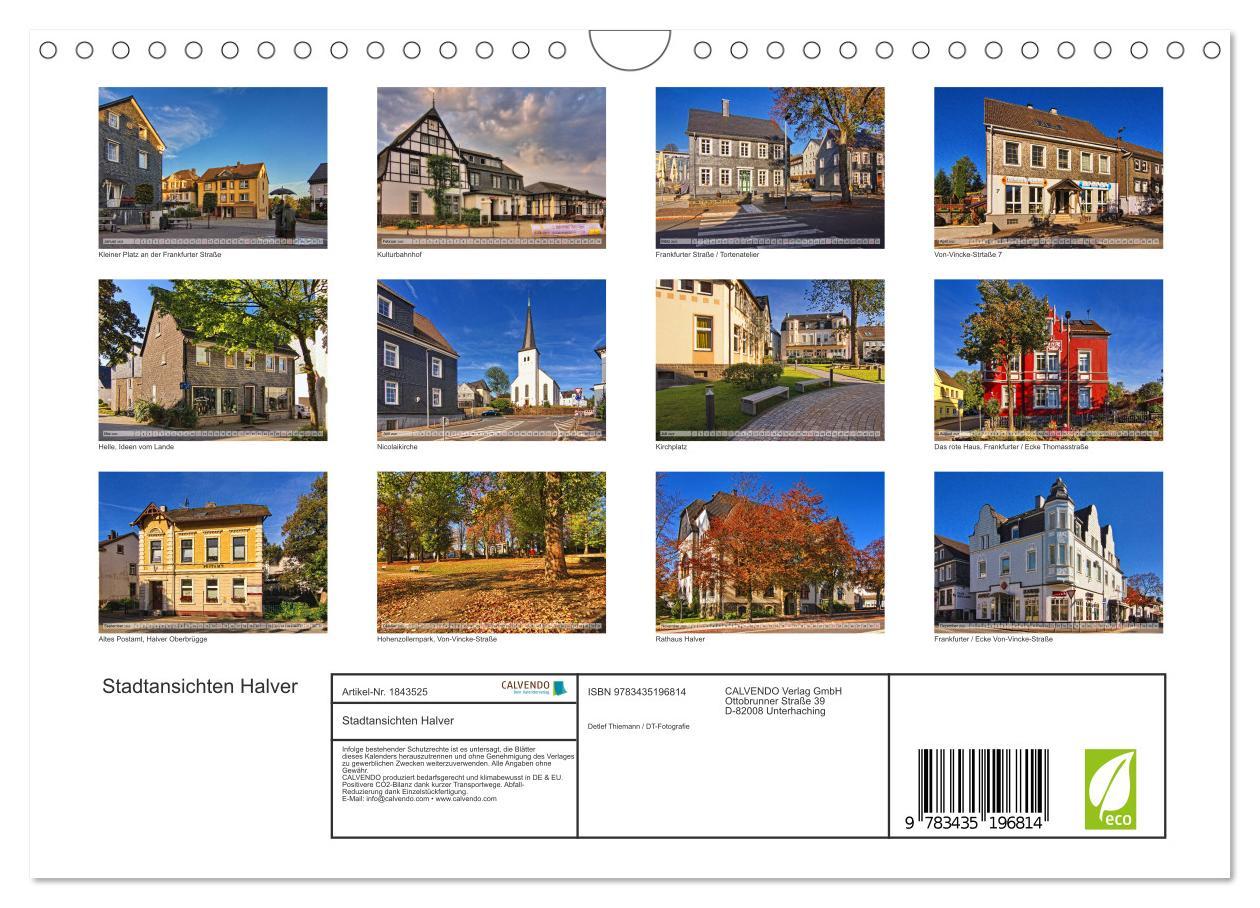 Bild: 9783435196814 | Stadtansichten Halver (Wandkalender 2025 DIN A4 quer), CALVENDO...