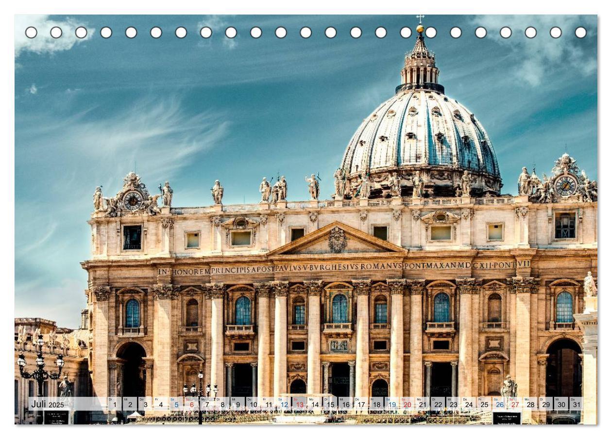 Bild: 9783435461974 | Roma (Tischkalender 2025 DIN A5 quer), CALVENDO Monatskalender | 2025