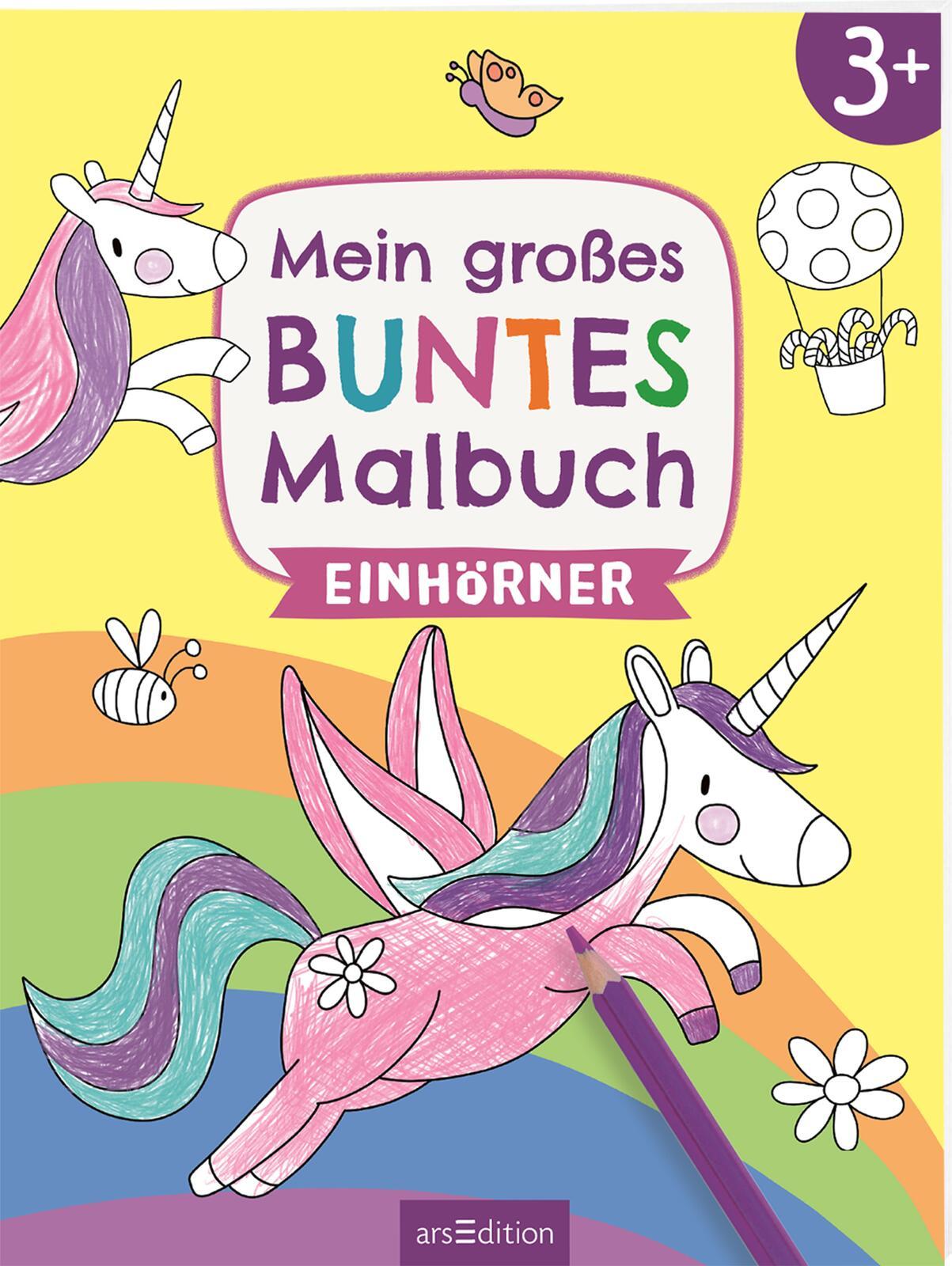 Cover: 9783845853277 | Mein großes buntes Malbuch - Einhörner | Ab 3 Jahren | Marlit Kraus