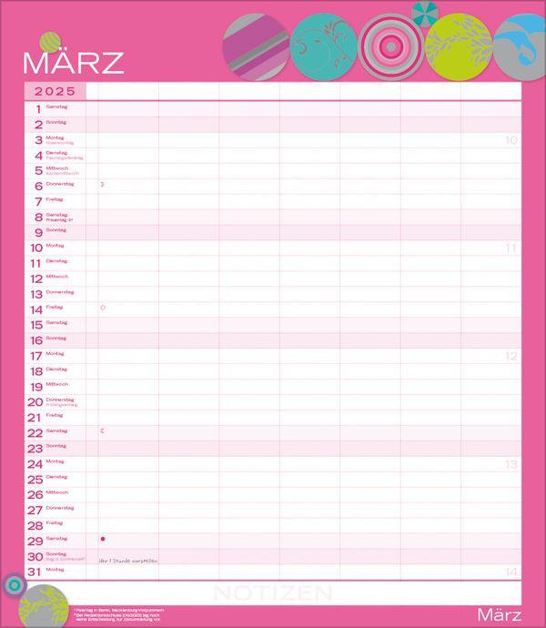 Bild: 9783731877028 | Multiplaner - Colour your time 2025 | Verlag Korsch | Kalender | 14 S.