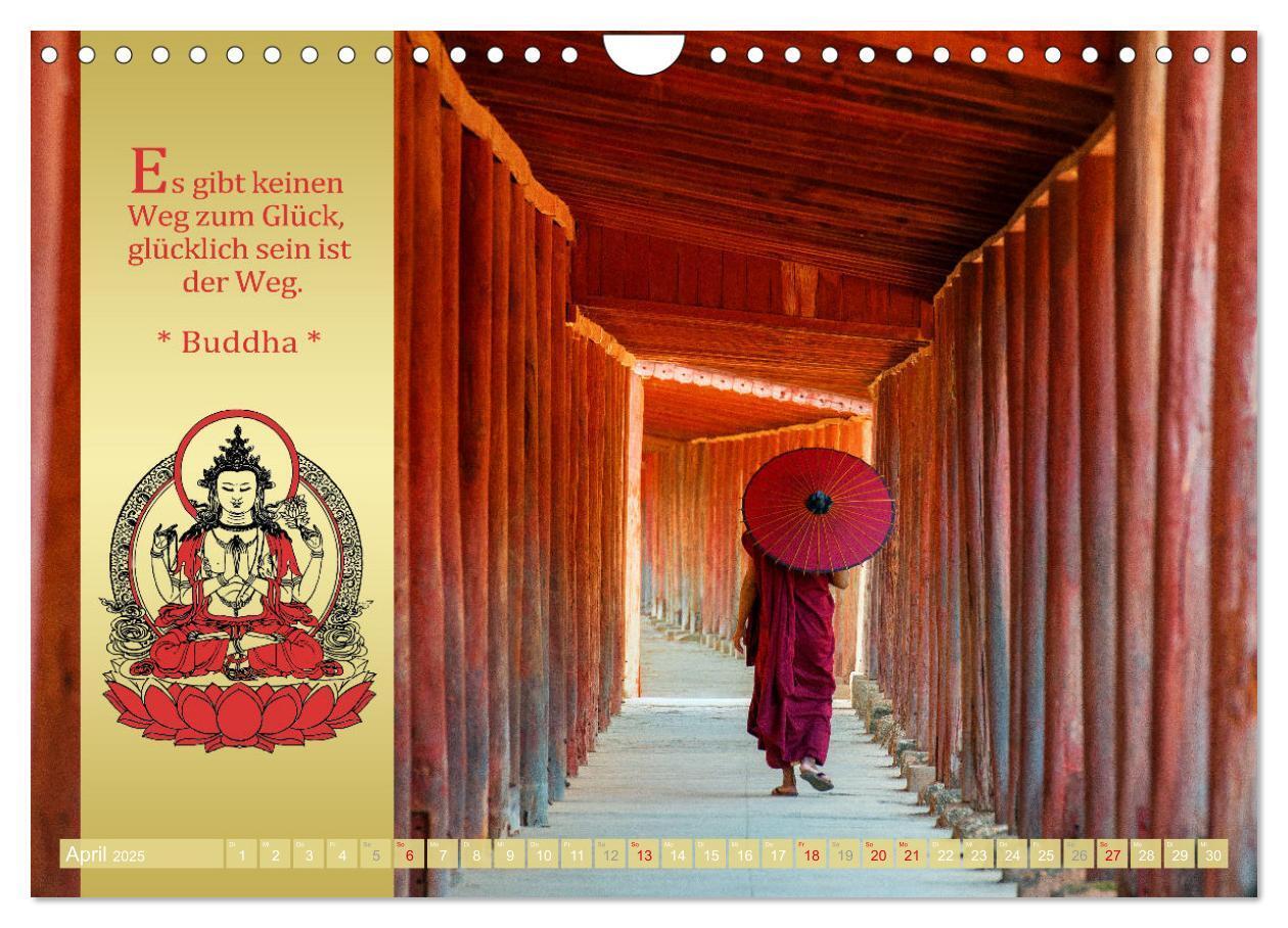 Bild: 9783435081745 | BUDDHAS WORTE - Buddhistische Weisheiten (Wandkalender 2025 DIN A4...