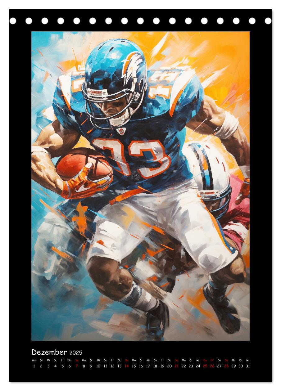 Bild: 9783435864256 | American Football. Paintings (Tischkalender 2025 DIN A5 hoch),...