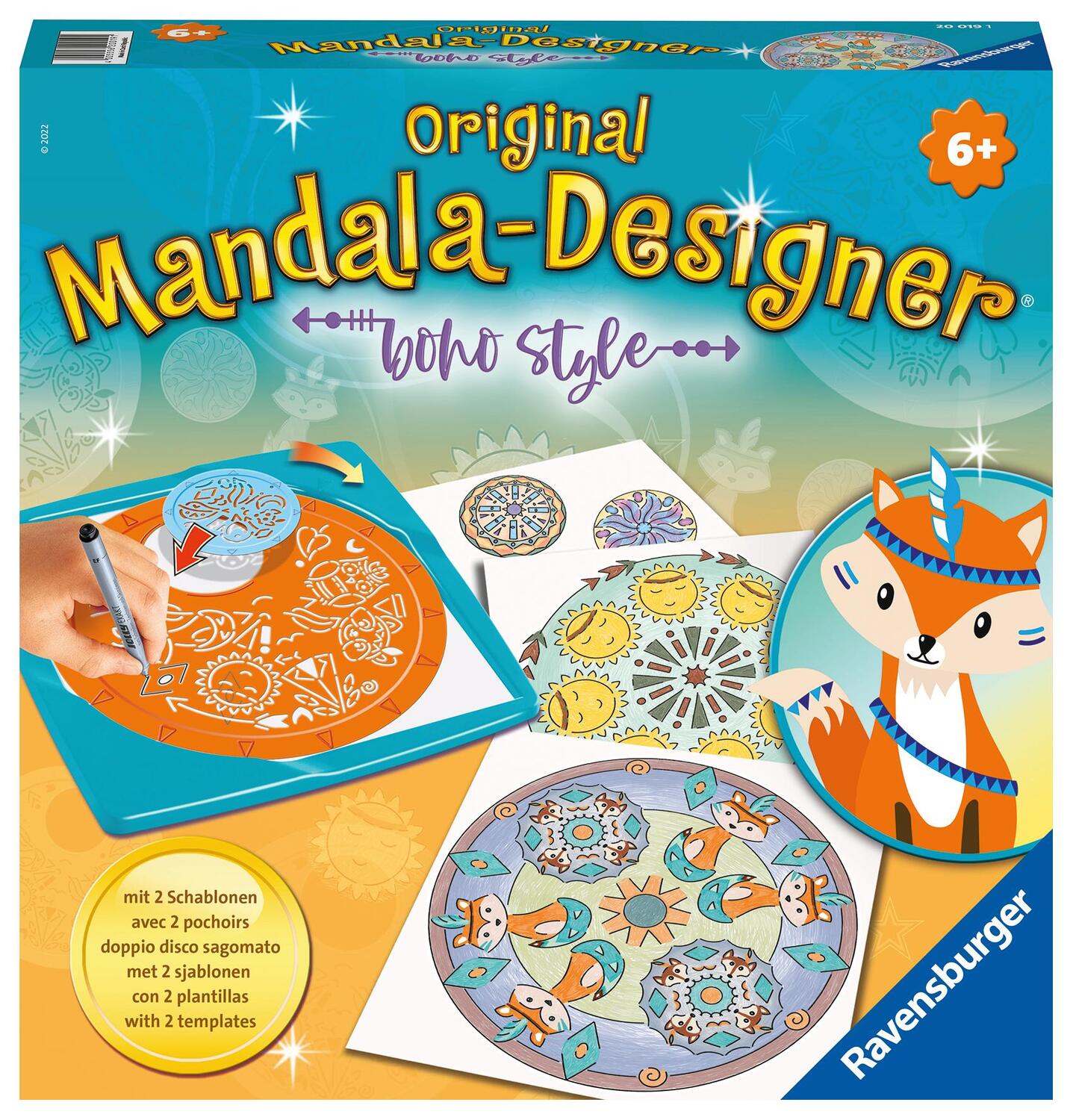 Cover: 4005556200191 | Ravensburger Midi Mandala Designer Boho Style 20019, Zeichnen...