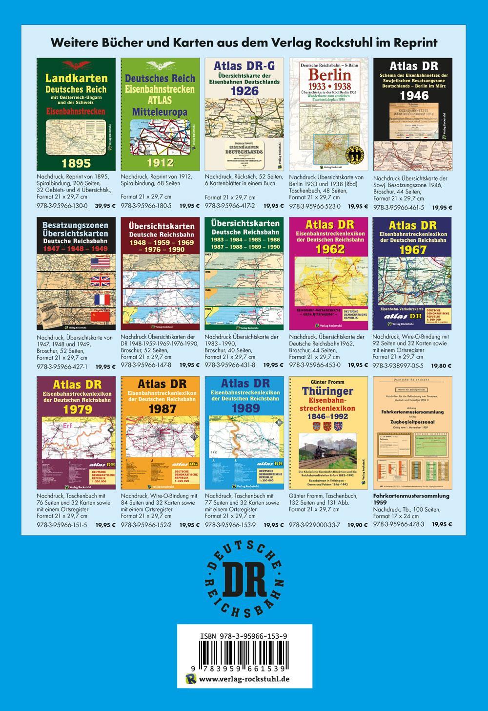 Rückseite: 9783959661539 | ATLAS DR 1989 - Eisenbahnstreckenlexikon der Deutschen Reichsbahn