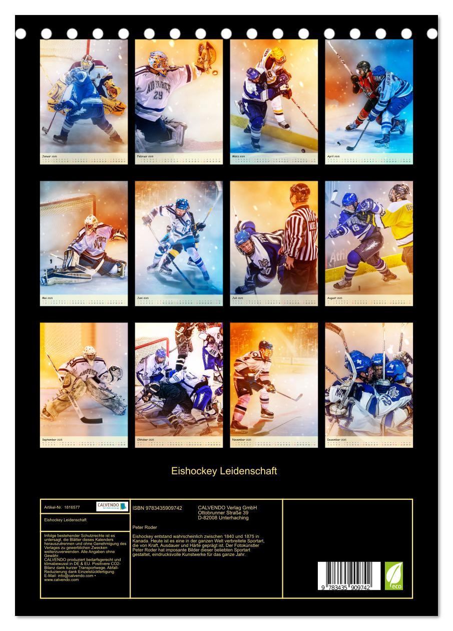 Bild: 9783435909742 | Eishockey Leidenschaft (Tischkalender 2025 DIN A5 hoch), CALVENDO...