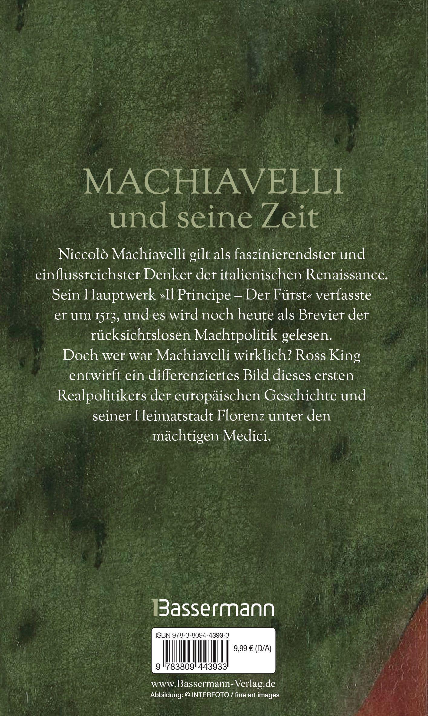 Bild: 9783809443933 | Machiavelli - Philosoph der Macht | Ross King | Buch | 288 S. | 2021