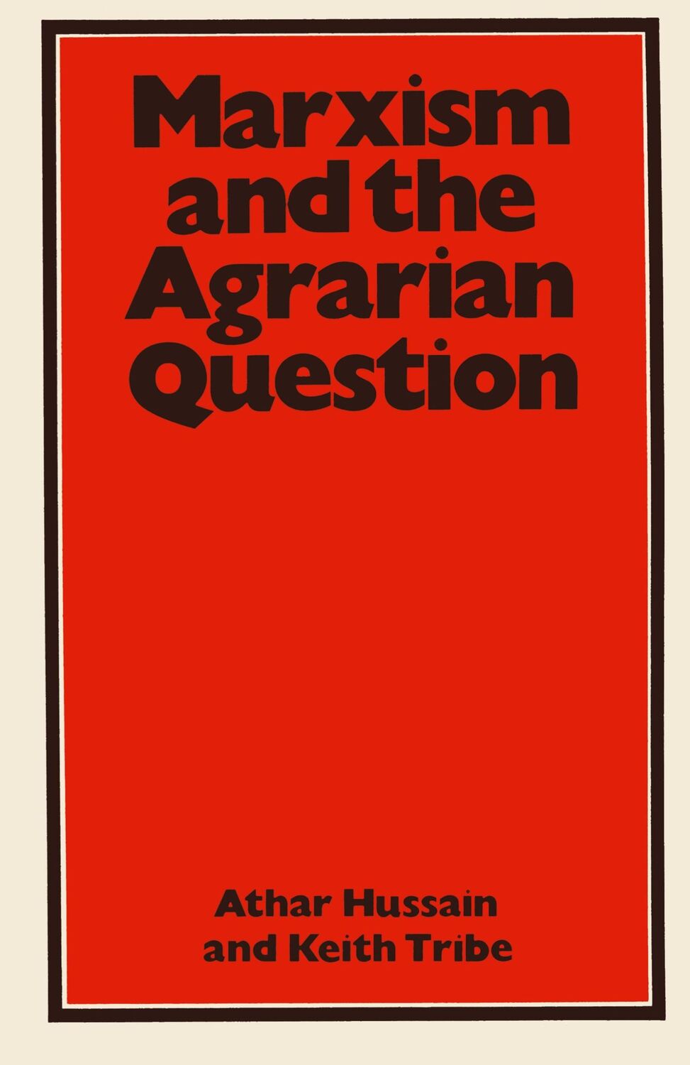 Cover: 9780333349946 | Marxism and the Agrarian Question | Keith Tribe (u. a.) | Taschenbuch