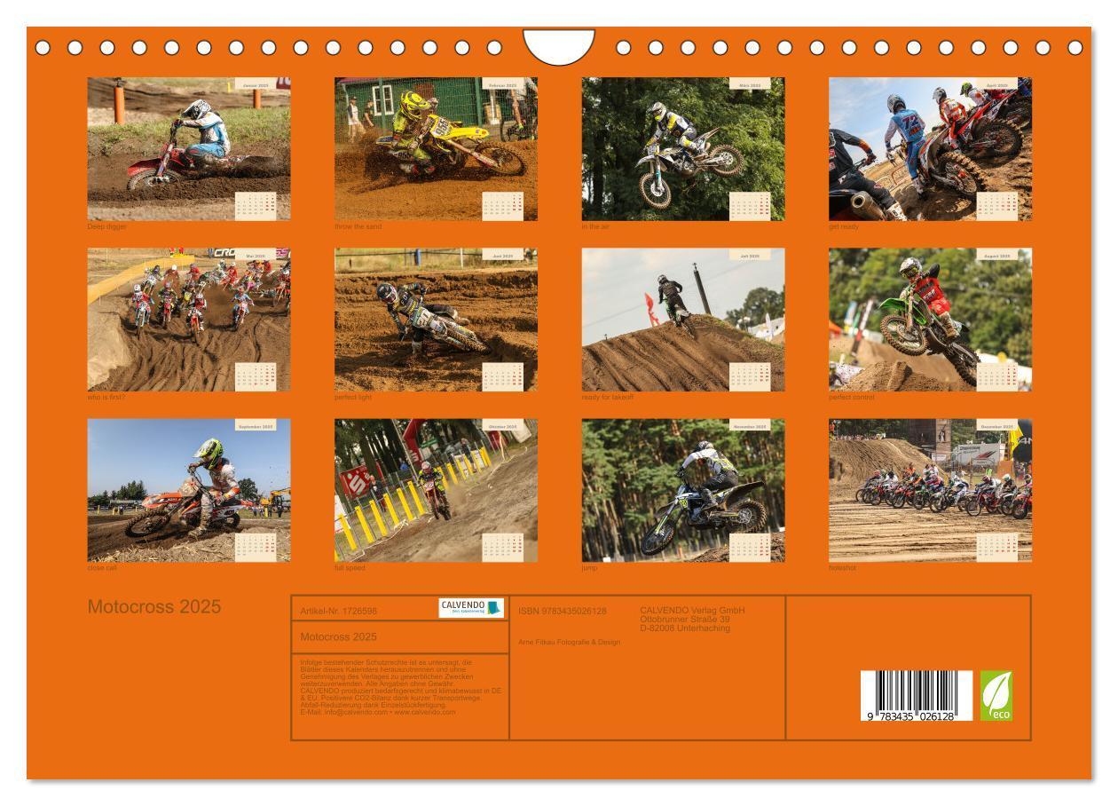 Bild: 9783435026128 | Motocross 2025 (Wandkalender 2025 DIN A4 quer), CALVENDO...