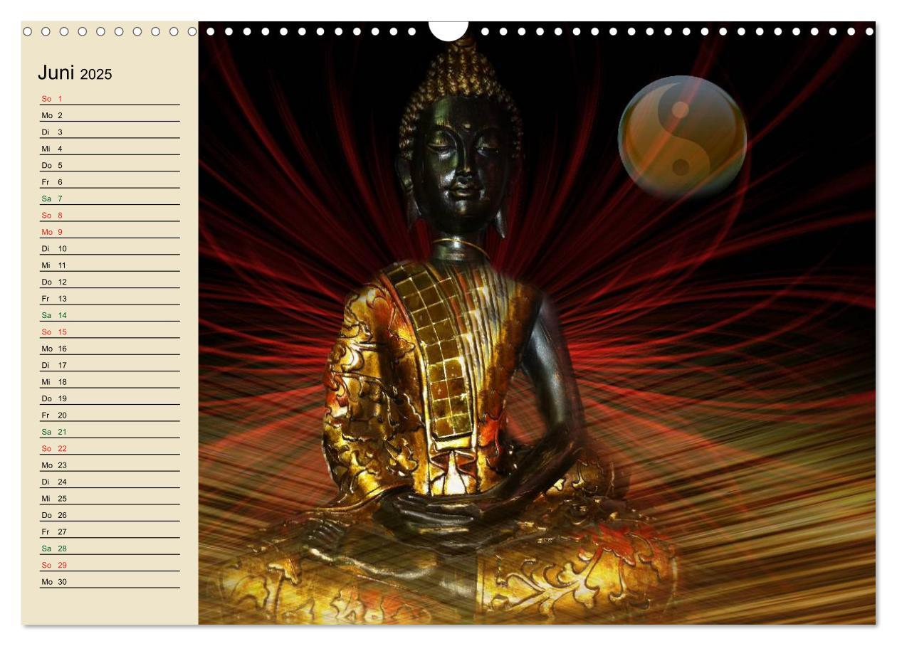 Bild: 9783435553952 | Buddha und Yin Yang (Wandkalender 2025 DIN A3 quer), CALVENDO...