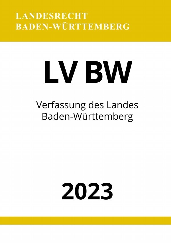 Cover: 9783757558277 | Verfassung des Landes Baden-Württemberg - LV BW 2023 | DE | Studier