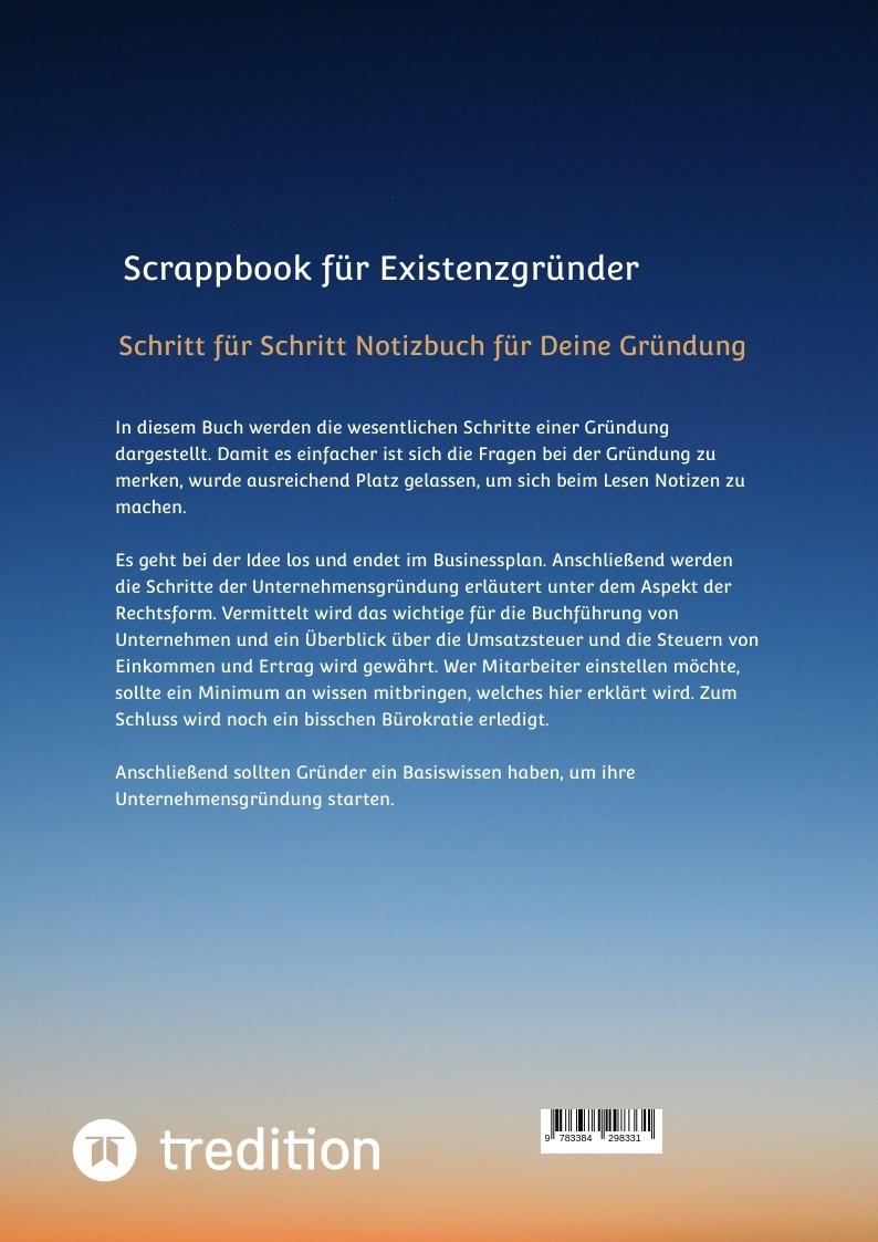 Rückseite: 9783384298331 | Scrappbook für Existenzgründer | André Hintz | Taschenbuch | Paperback