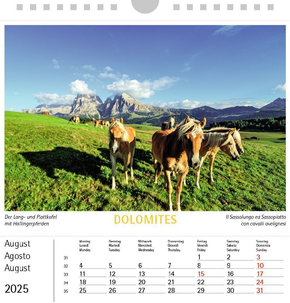 Bild: 9788887531633 | Dolomiten 2025, Postkartenkalender Querformat | Kalender | 2025