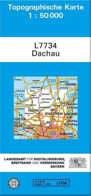 Cover: 9783899332353 | Topographische Karte Bayern Dachau | (Land-)Karte | 2008