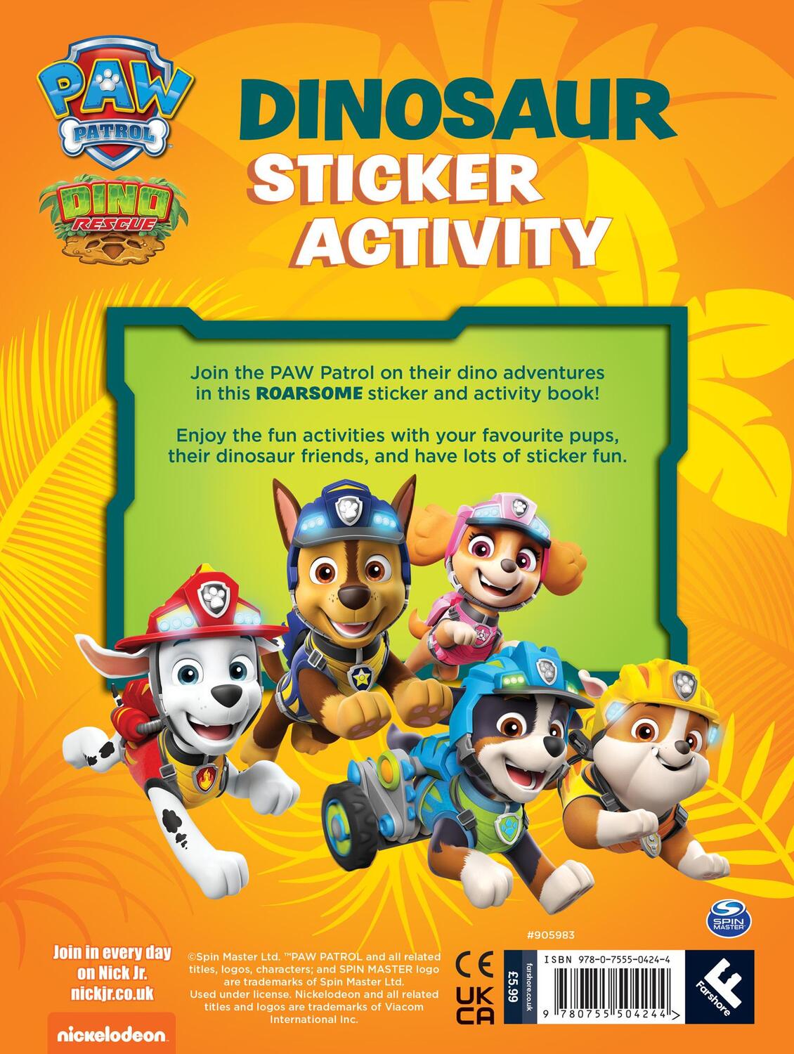 Rückseite: 9780755504244 | Paw Patrol Dinosaur Sticker Activity | Paw Patrol | Taschenbuch | 2022