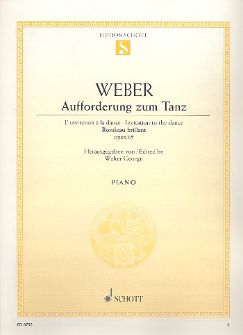 Cover: 9790001086516 | Aufforderung Zum Tanz Opus 65 | Carl Maria von Weber | Buch