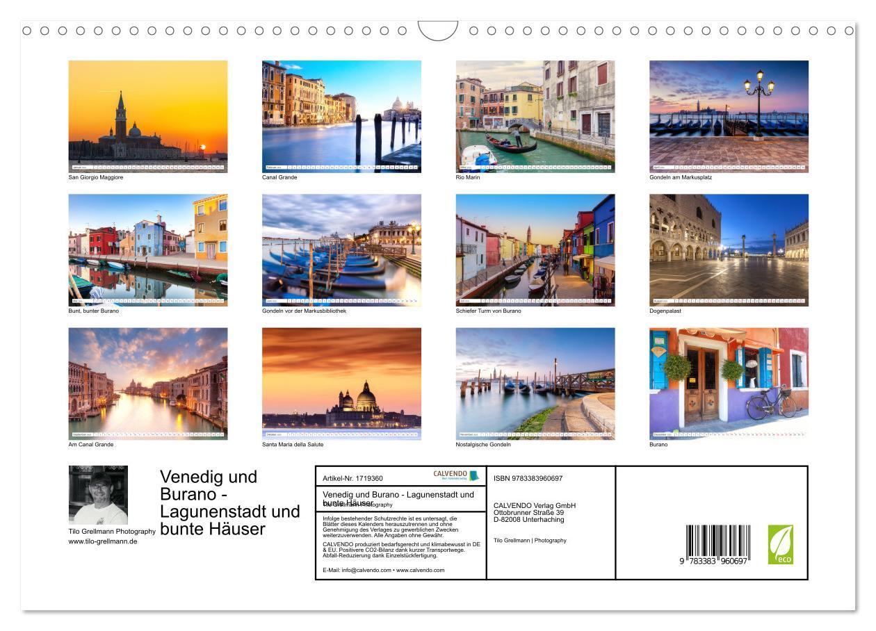 Bild: 9783383960697 | Venedig und Burano - Lagunenstadt und bunte Häuser (Wandkalender...