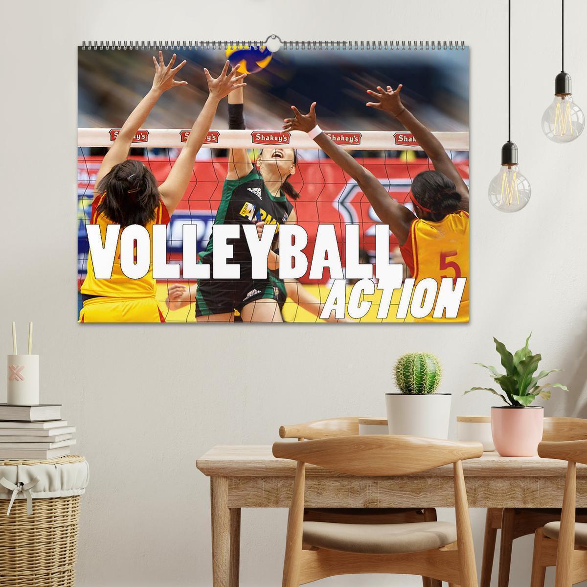 Bild: 9783435419692 | Volleyball Action (Wandkalender 2025 DIN A2 quer), CALVENDO...