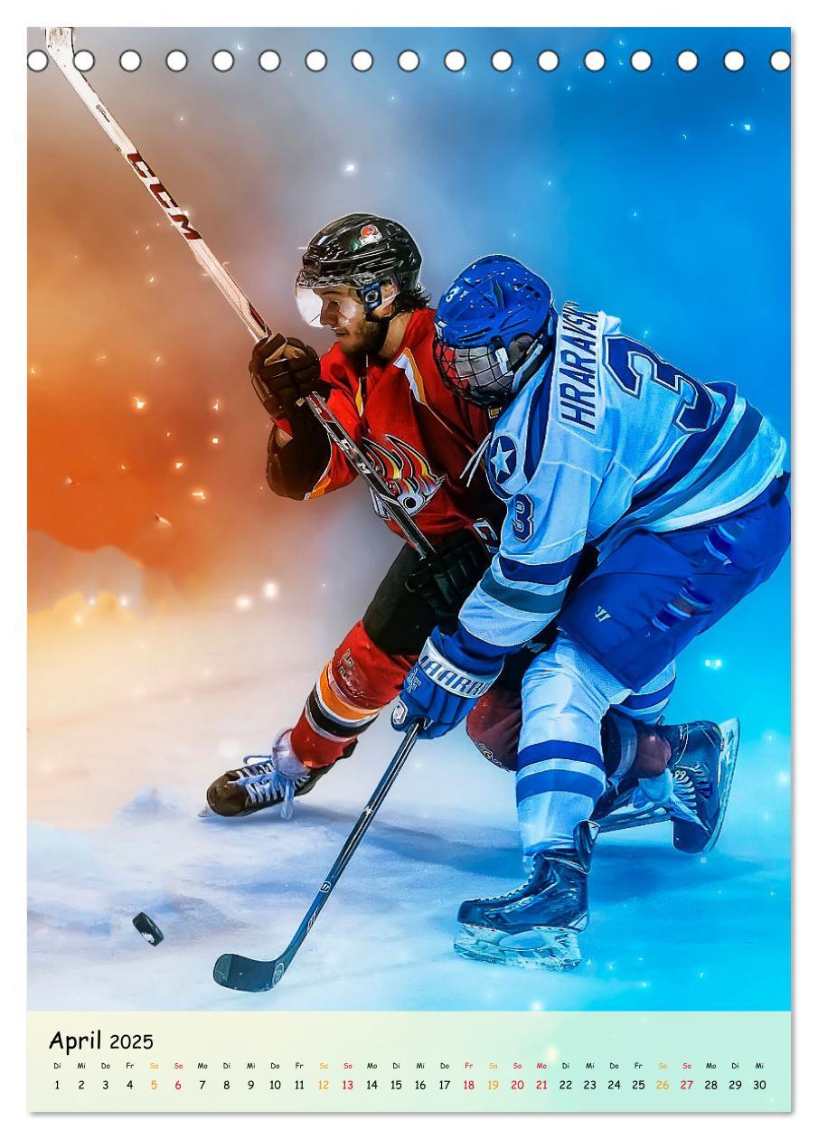 Bild: 9783435909742 | Eishockey Leidenschaft (Tischkalender 2025 DIN A5 hoch), CALVENDO...