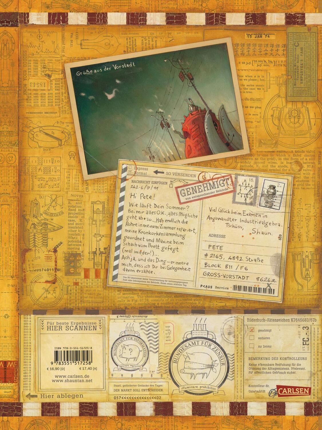 Rückseite: 9783848900398 | Die Fundsache | Shaun Tan | Buch | 32 S. | Deutsch | 2013 | Aladin