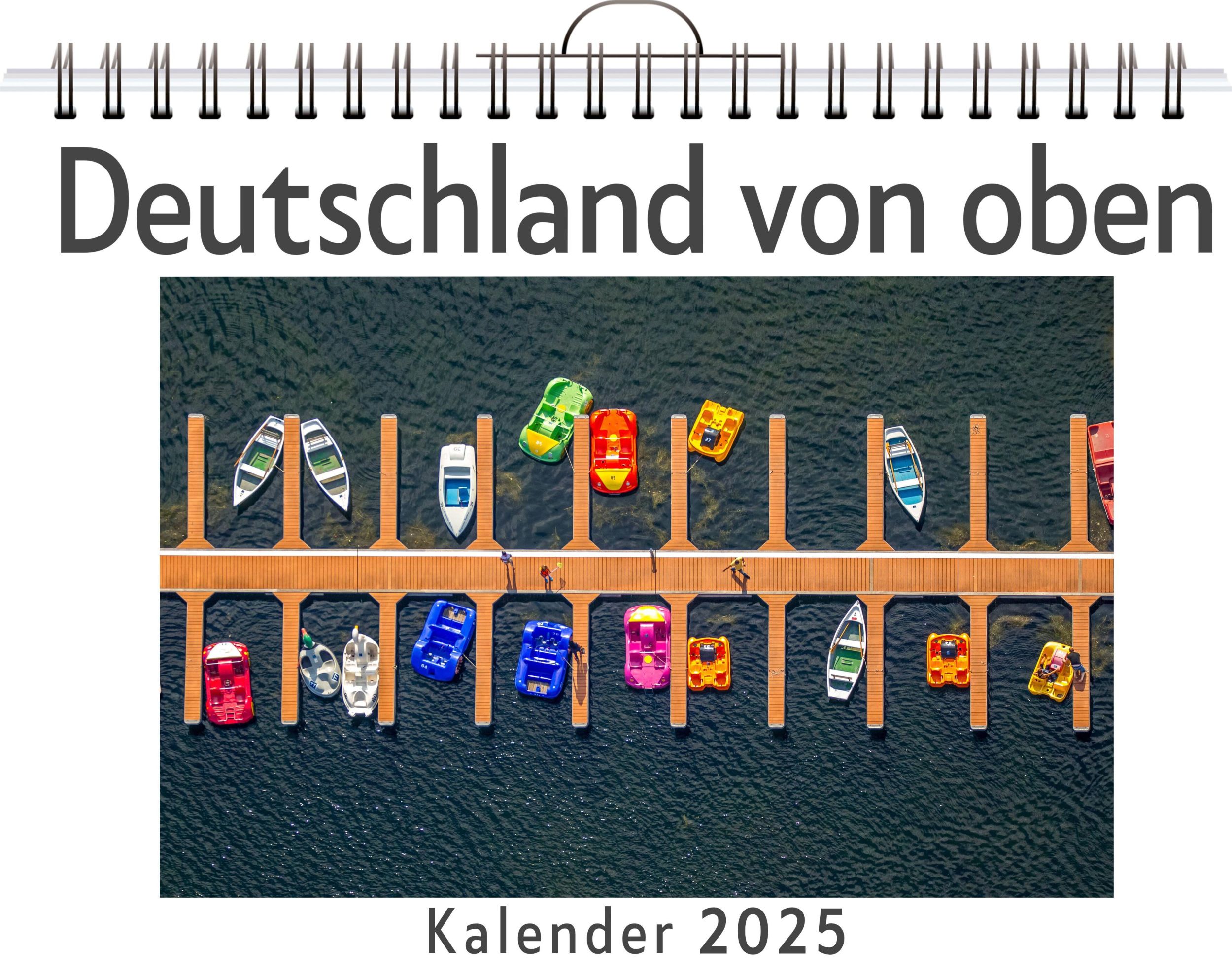 Cover: 9783759122735 | Deutschland von oben - (Wandkalender 2025, Kalender DIN A4 quer,...