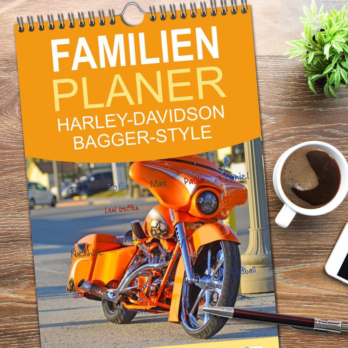 Bild: 9783457121955 | Familienplaner 2025 - BEST OF HARLEY-DAVIDSON BAGGER-STYLE mit 5...