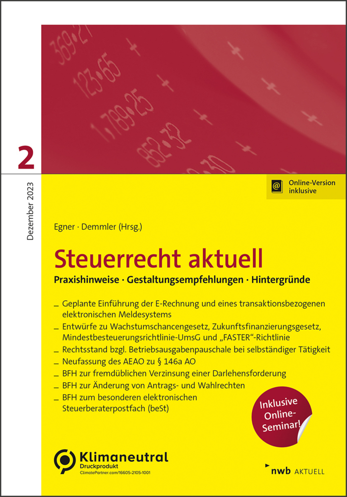 Cover: 9783482684128 | Steuerrecht aktuell 2/2023 | Thomas Bruckbauer (u. a.) | Bundle | 2023