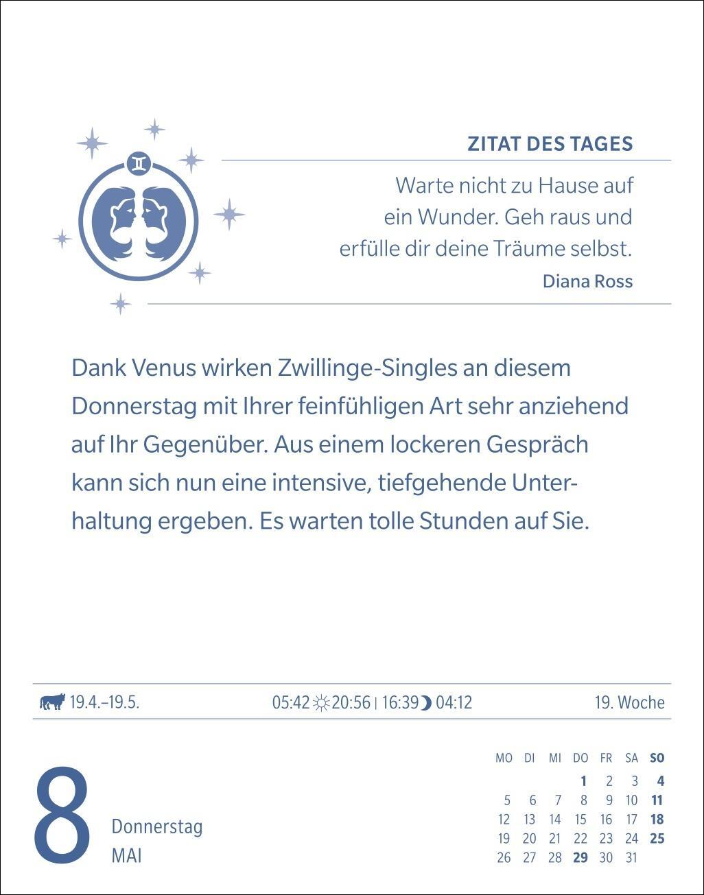 Bild: 9783840033698 | Zwillinge Sternzeichenkalender 2025 - Tagesabreißkalender - Ihr...