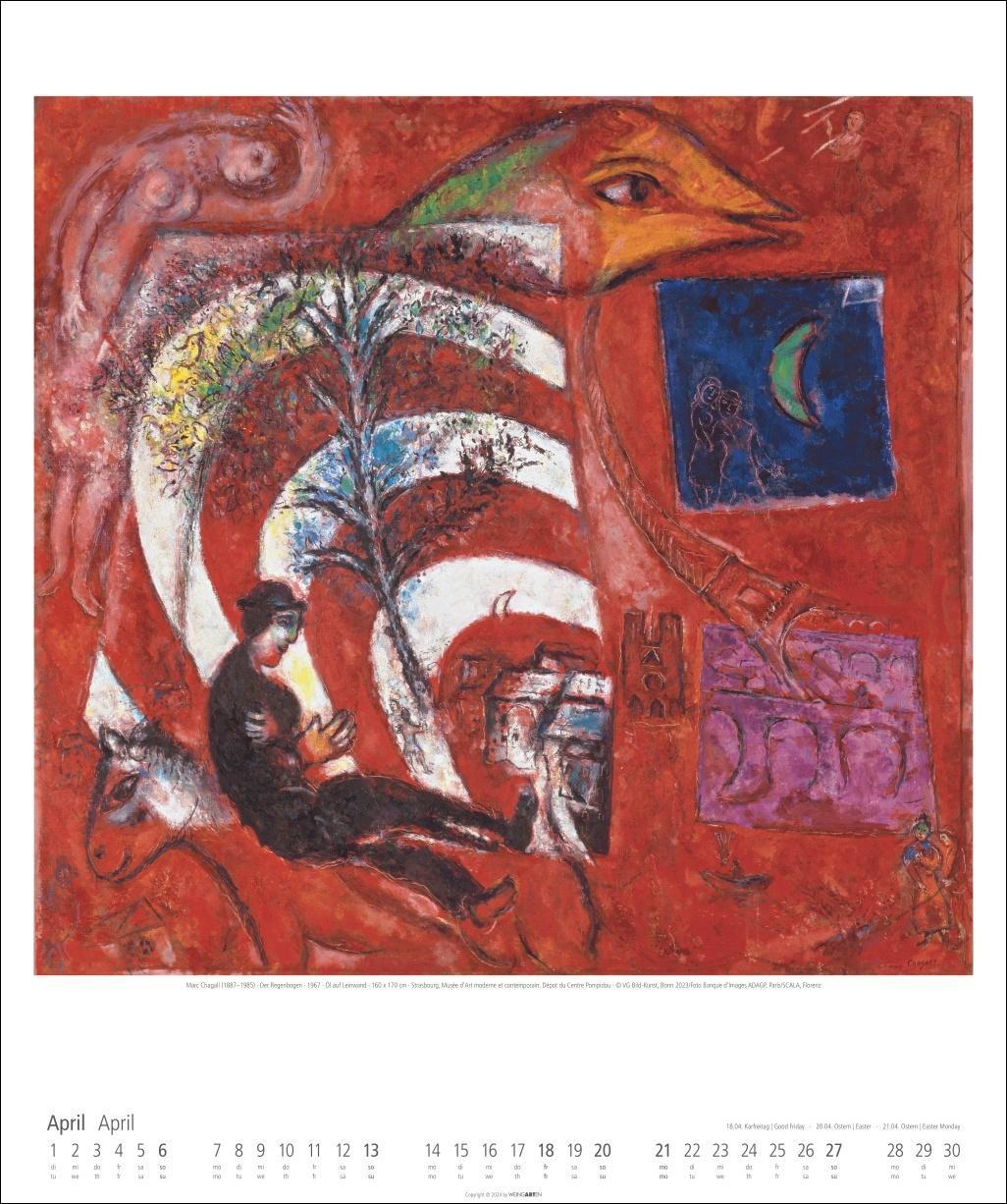 Bild: 9783839900123 | Marc Chagall Kalender 2025 | Kalender | Spiralbindung | 14 S. | 2025