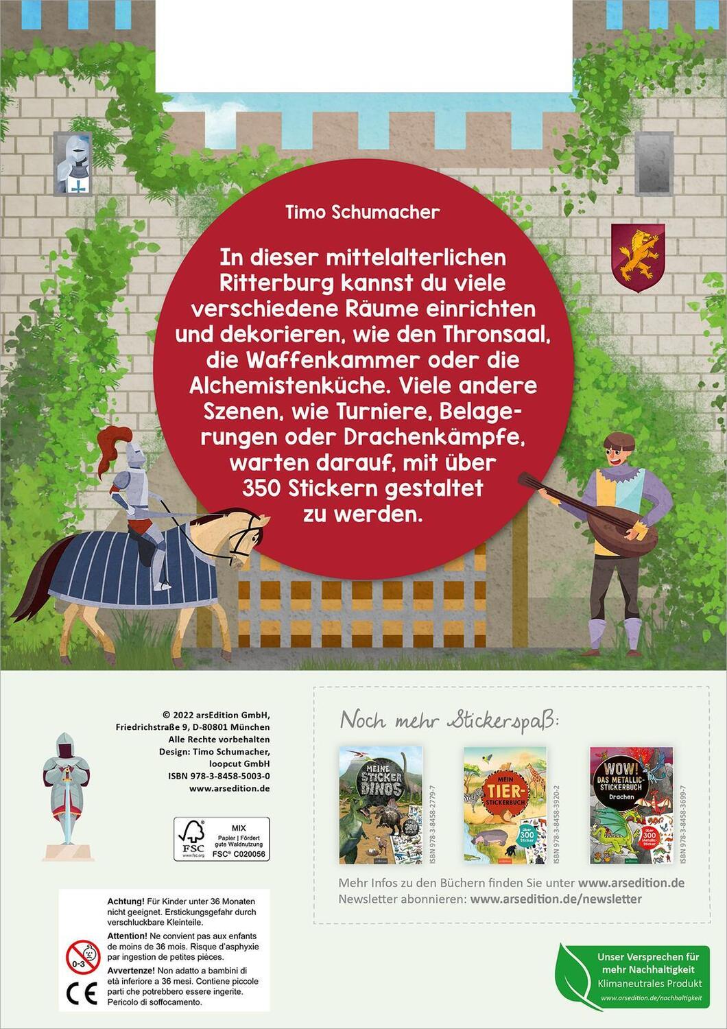 Rückseite: 9783845850030 | Meine Sticker-Ritterburg | Über 350 Sticker | Taschenbuch | 40 S.