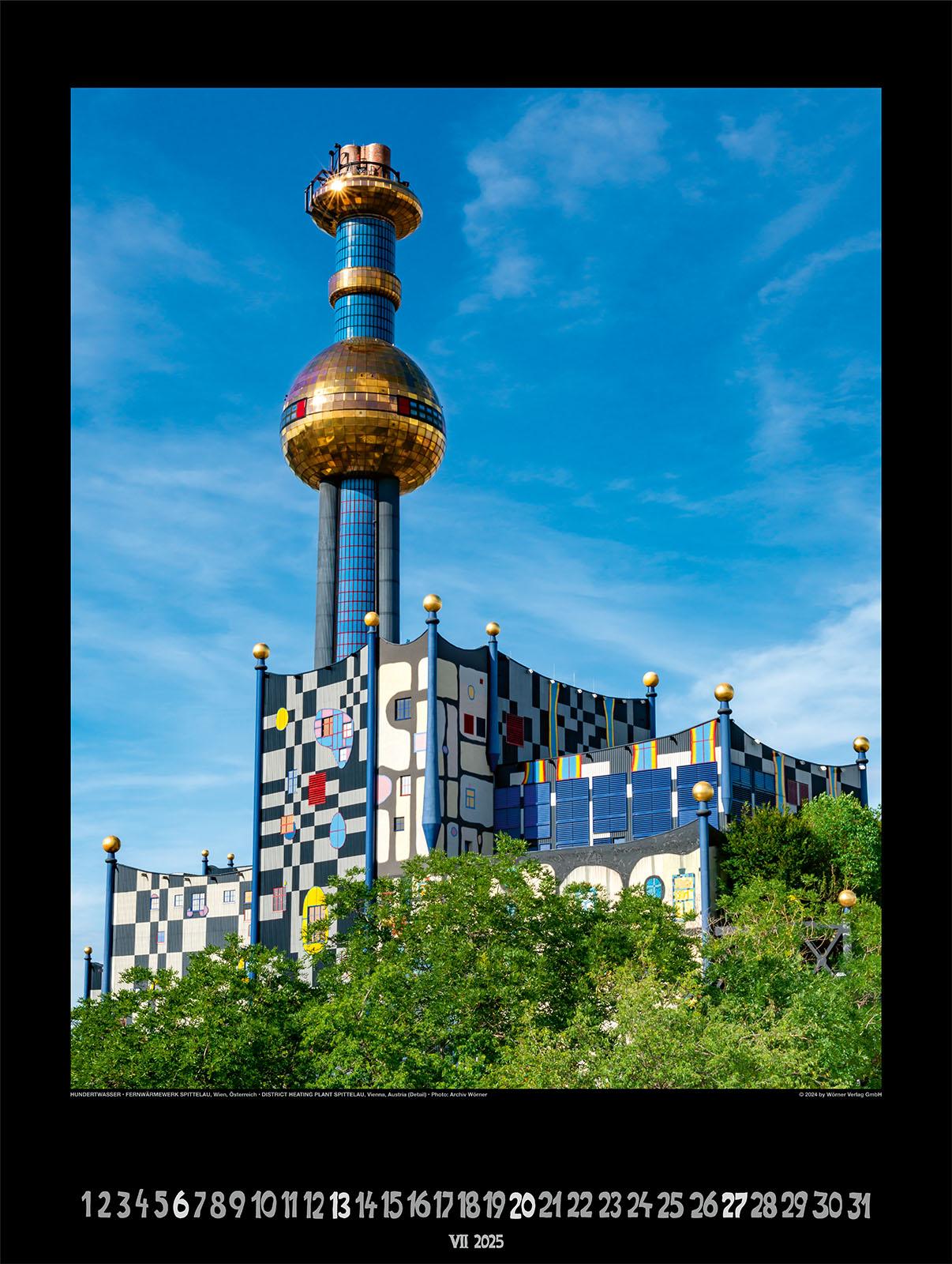 Bild: 9783910430129 | Großer Hundertwasser Architektur Kalender 2025 | Wörner Verlag GmbH