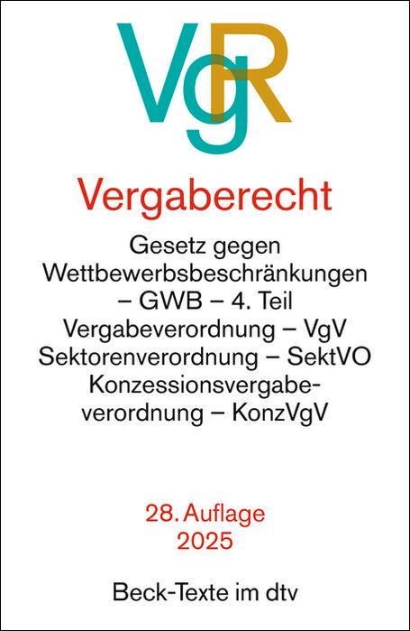 Cover: 9783423533041 | Vergaberecht | Taschenbuch | dtv-Taschenbücher Beck Texte | 778 S.